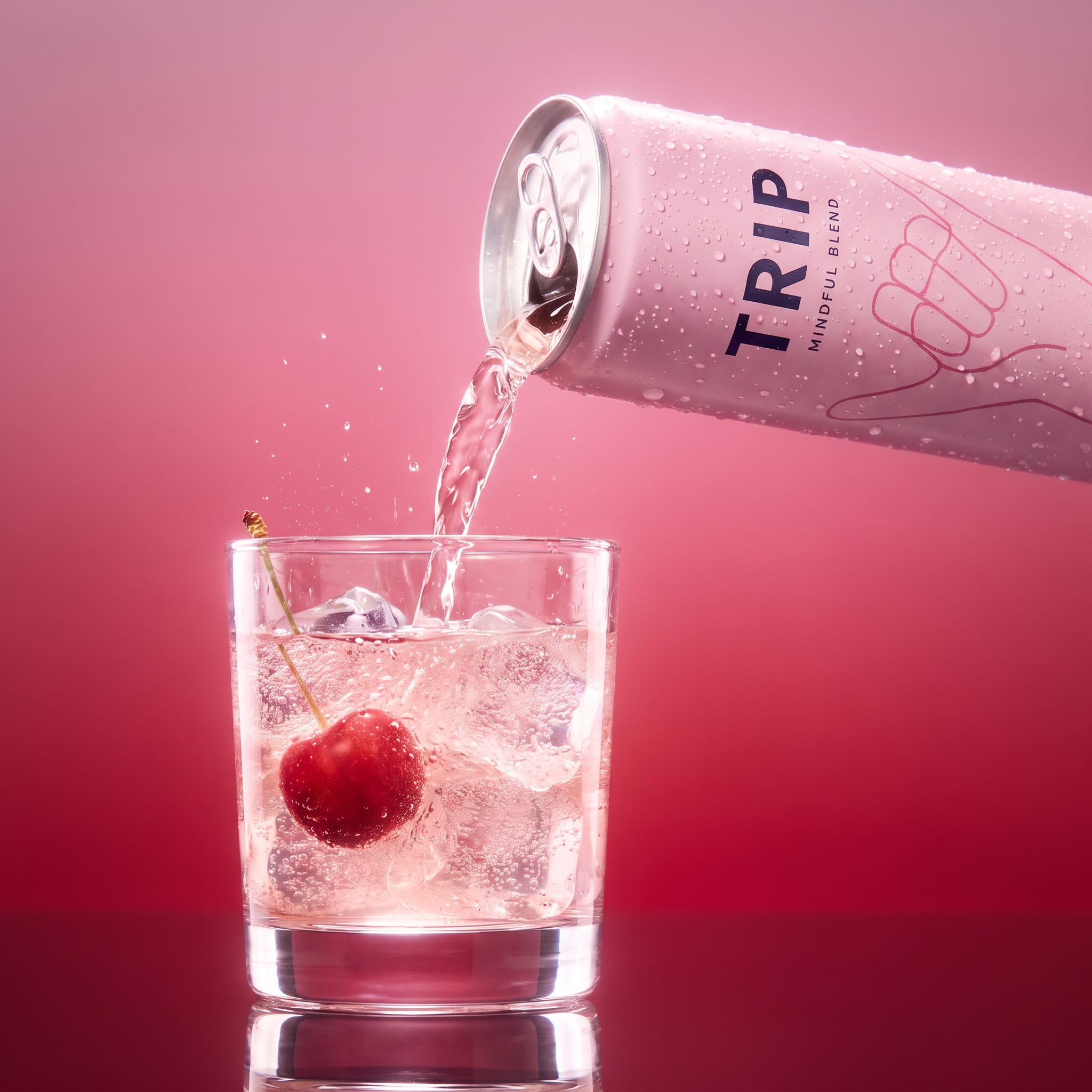 Cherry Lemon Sparkling Drink — Pour Shot