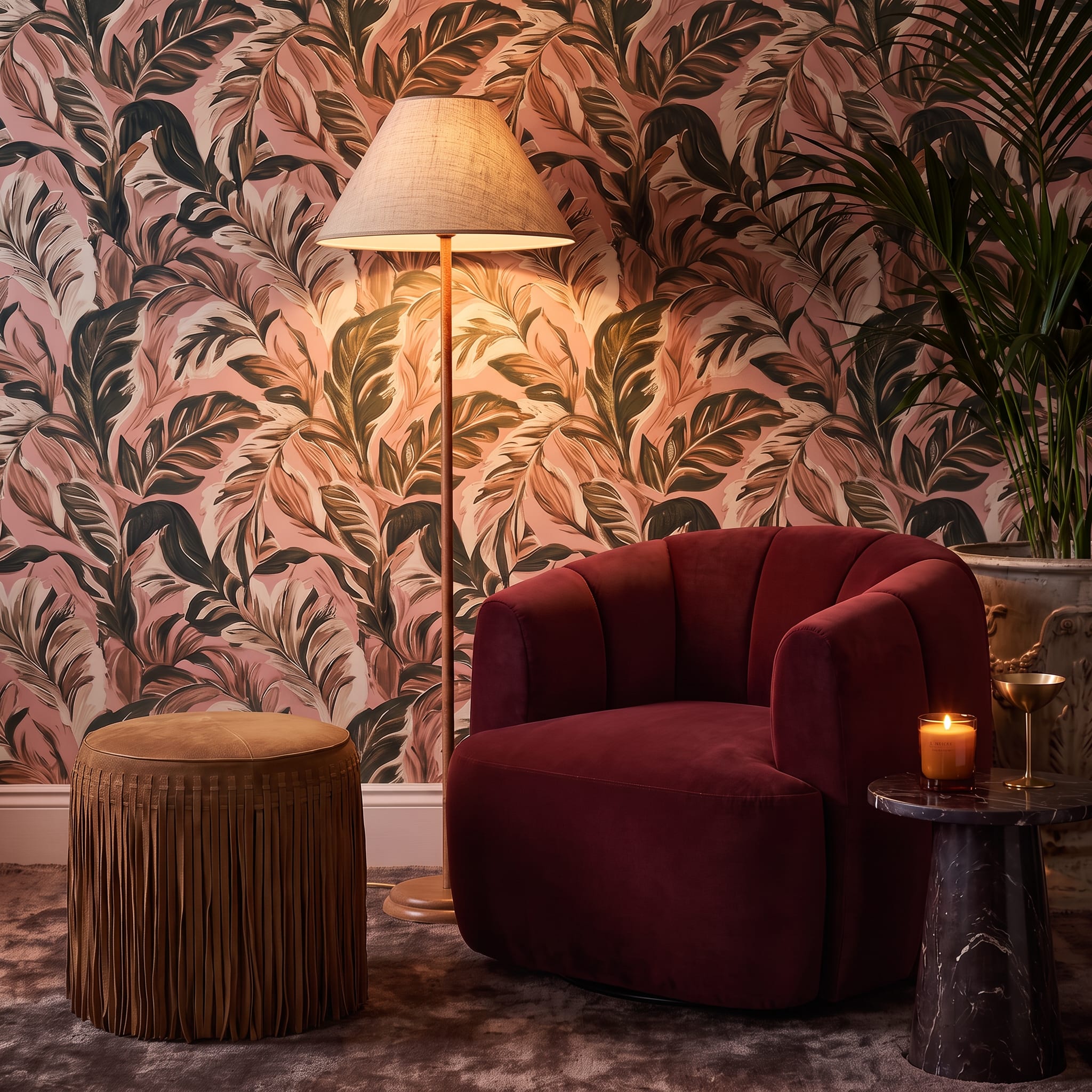 Luxury Velvet Lounge Chair — Photo